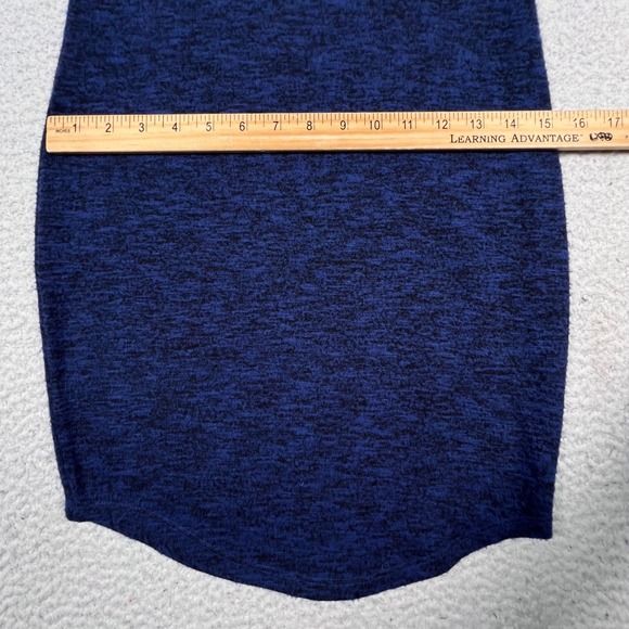 NWT Express Sweater Dress Womens Small Mock Neck Cozy Long Sleeve Blue Black - Picture 10 of 12